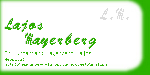 lajos mayerberg business card